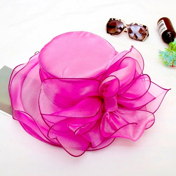 Accessories - Dark pink women’s church hat